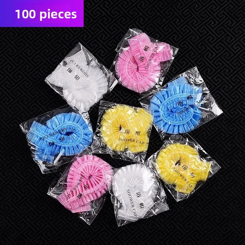 

Disposable Thiened Bath Cap Waterproof Oil Proof for Travel Hotel Kitchen Use Independent Paaging Large Size ower Cap