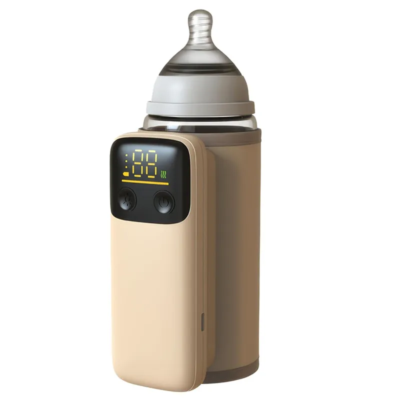 

Portable 18W Fast Charging Baby Bottle Warmer Leak-proof Fast Heating Cordless Milk Warmer Bag with LED Display