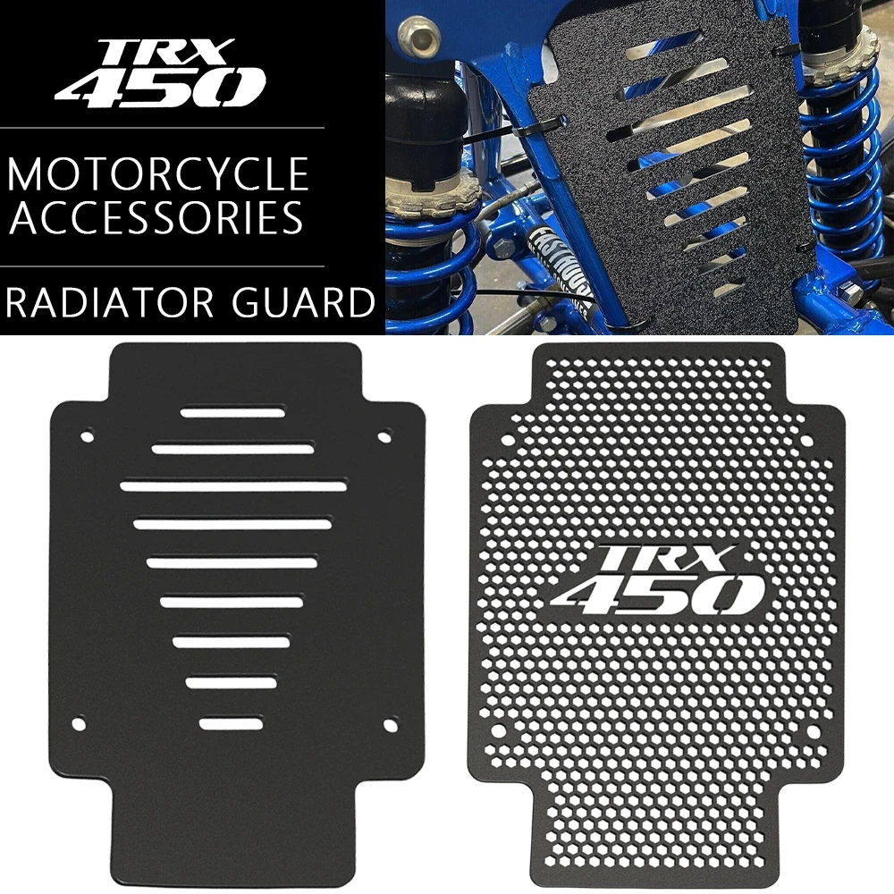 

Motorcycle Accessories Black Radiator Guard Protector Grill Cover Oil Cooler Guard For TRX450R 2004-2005-2006-2007-2008 TRX450ER
