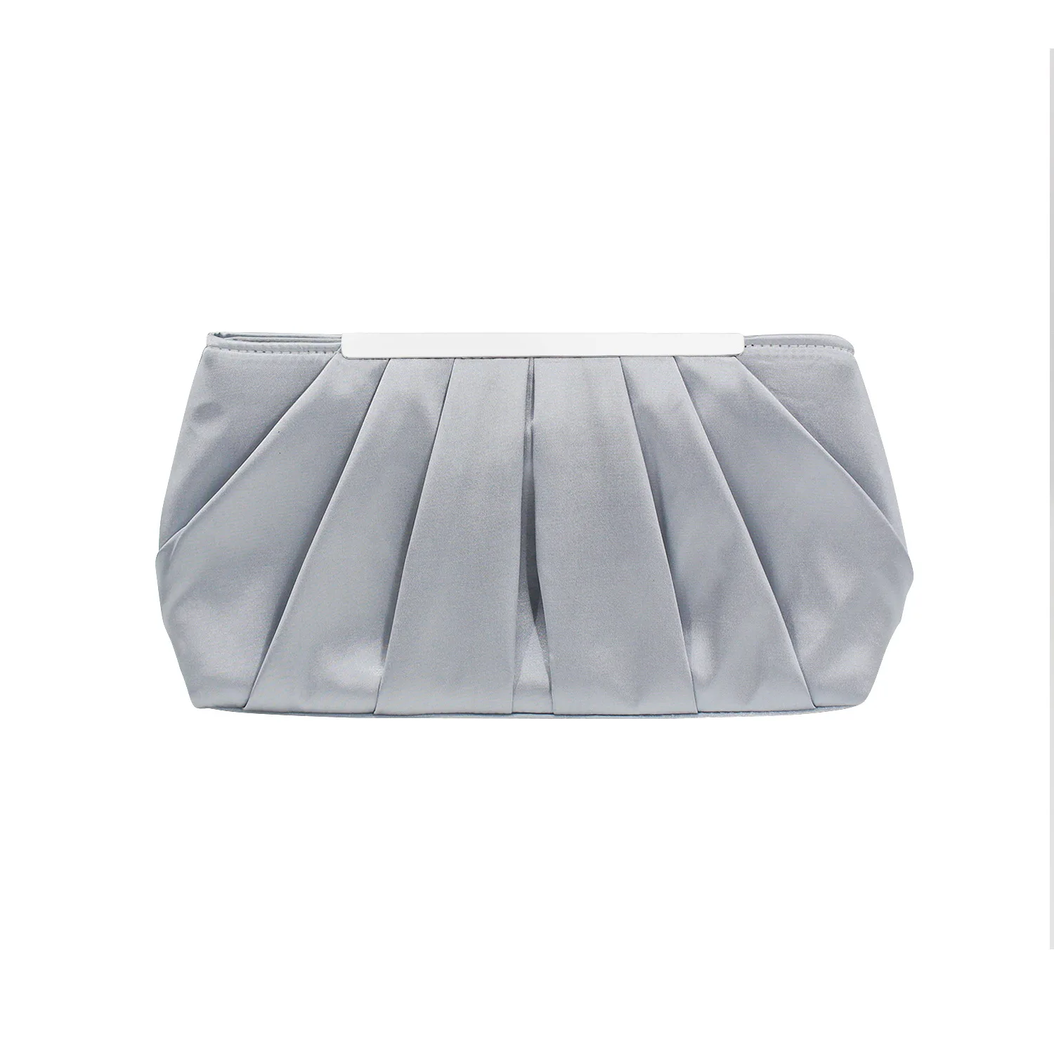 Solid Silk Satin Evening Bag Women Elegant Ruched Clutch Bags Wedding Bride Elegant Clutches Soft Surface Fashion Party Purse