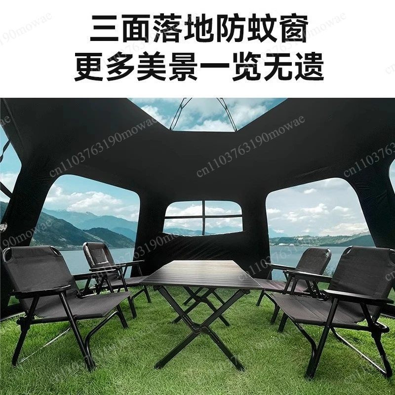

Hexagonal automatic tent portable folding vinyl sun protection rain protection tent