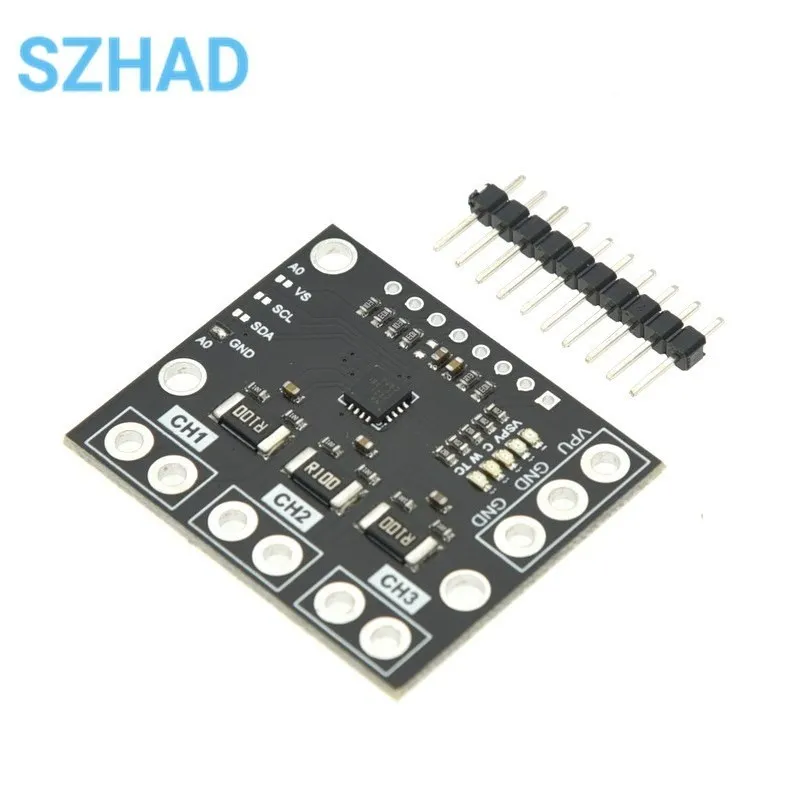 I2c Smbus Ina3221 Triple-Channel Shunt Stroom Voeding Spanning Monitor Sensor Board Module Vervangen Ina219 Met Pinnen