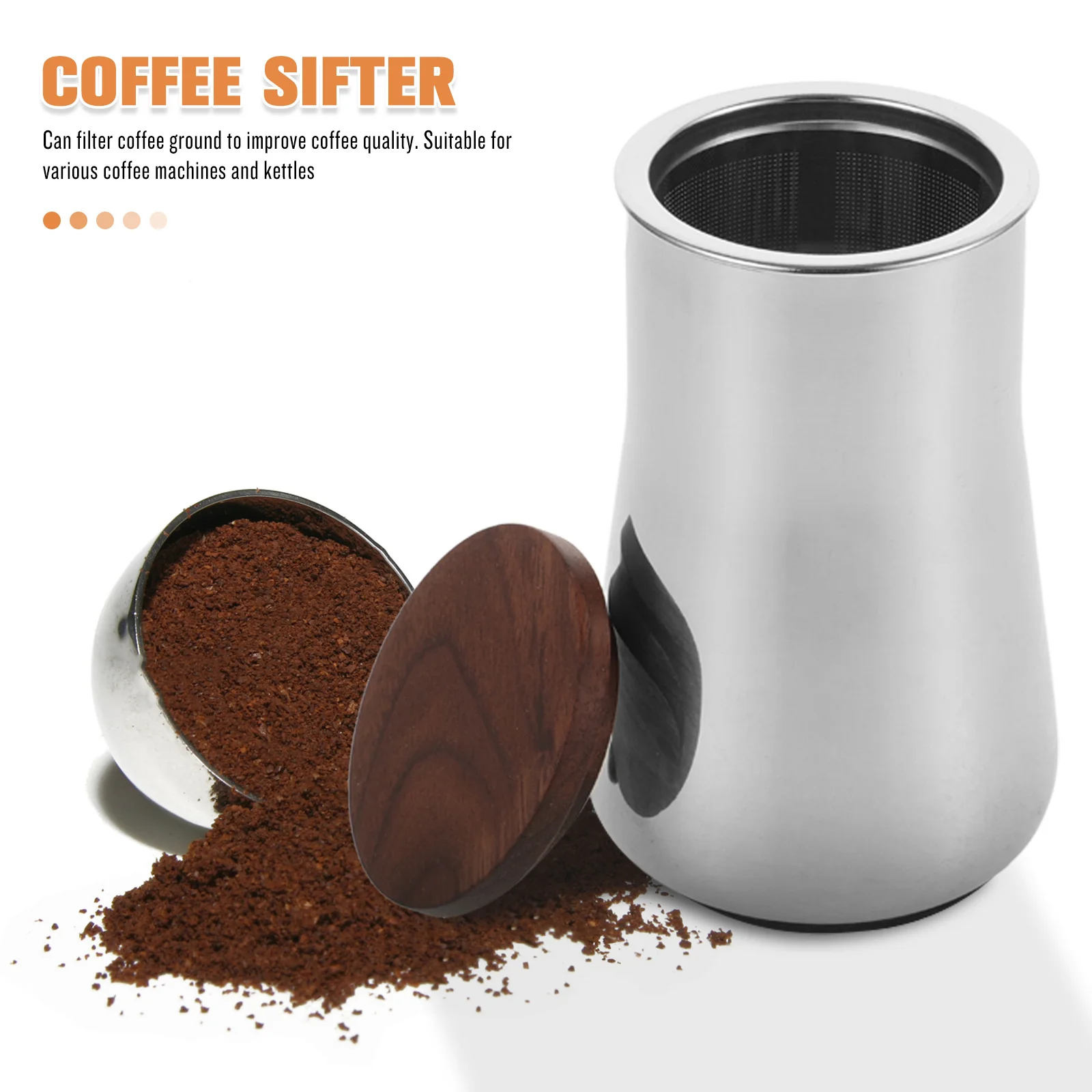 

Stainless Steel Coffee Sifter Fine Mesh Sieve for Filtering Grounds Improves Flavor Easy Clean Compact Design Coffee Making