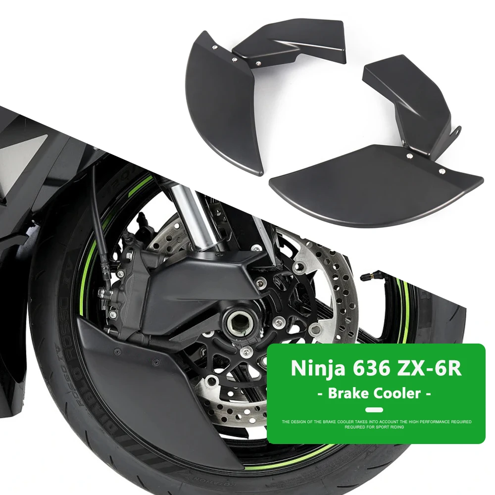 

New Front Brake System Air Cooling Ducts Kit Caliper Guard Brake Disk Cooler Side Cover For Kawasaki Ninja 636 ZX-6R ZX6R Ninja