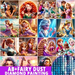 Fairy Dust AB Disney 5D Princess Diamond Painting Cartoon Mosaic Art Full Square Round Drills Home Decor Cross Stitch Girl Gift