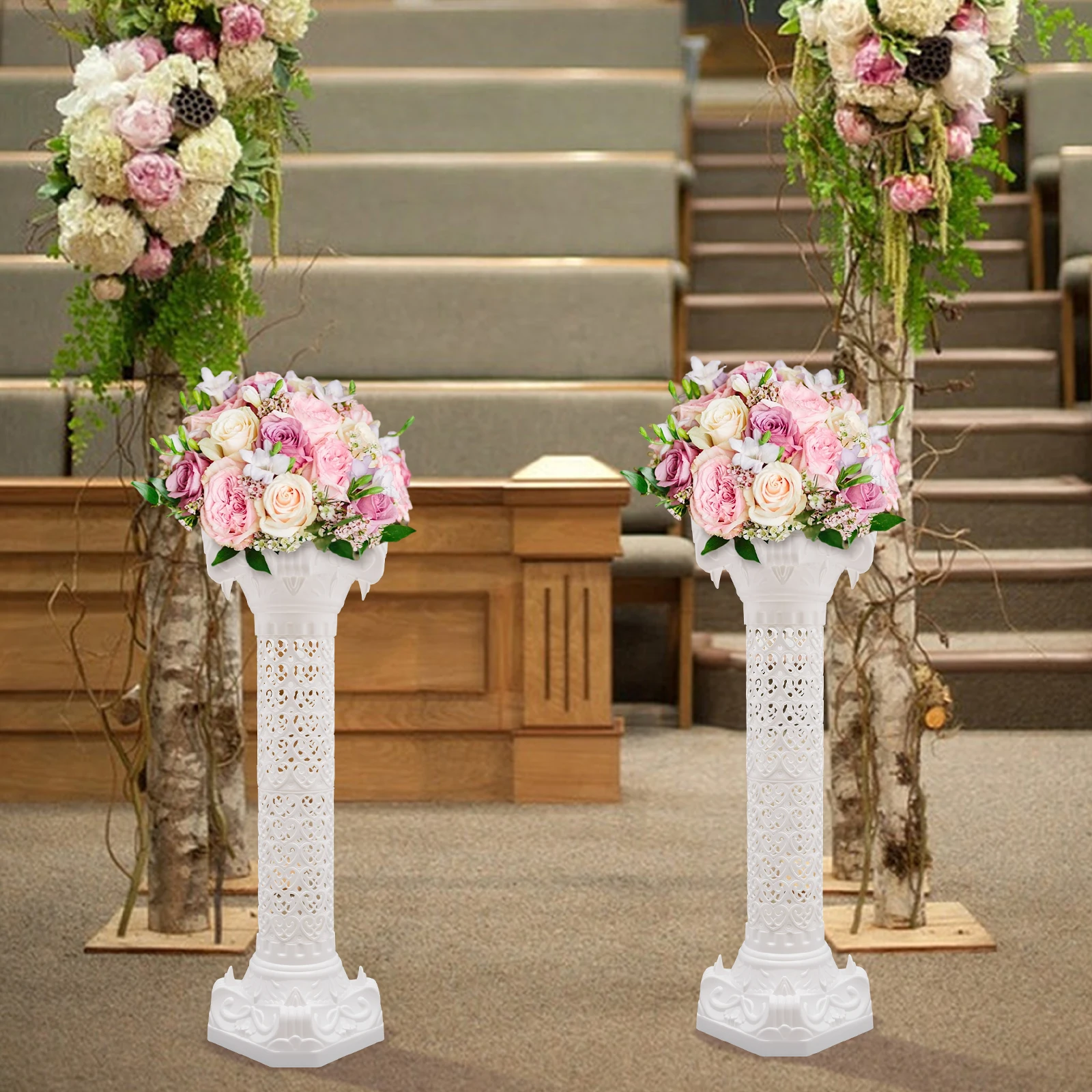 2PCS/4PCS Wedding Roman Column, Wedding Landscaping Roman Pillar, Party Flowerpot Holder