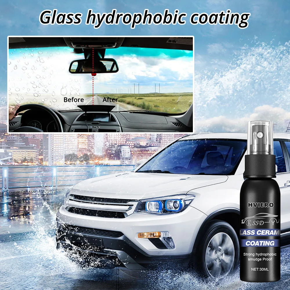 30ml/50ml Auto Windshield Water Repellent Car Coating Window Waterproof Rainproof Nano Hydrophobic Antifogging Agent Maintenance