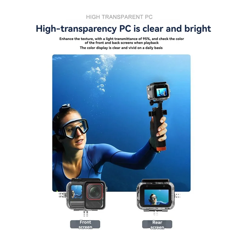 A72Z Dive Case Protective Cover Shell 45M Sports Camera Insta360 Ace Pro 2 Accessorie