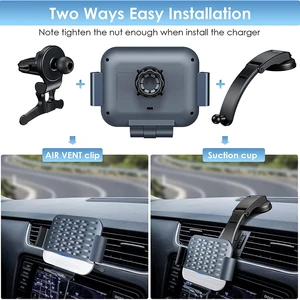 شاحن سيارة لاسلكي 2 لفائف لجهاز Galaxy Z Fold 5 4 3 2 S23 Ultra S21 S22 Note 20 10 iPhone 14 13 12 Pro Max شحن سريع للهاتف حامل هاتف تثبيت السيارة لإصلاح تلقائي للتهوية هواء لوحة القيادة حامل الهاتف أفضل 10 مبيعات لوحة رئيسية سامسونج TV 43 - No9