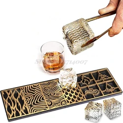 Clear Ice Cube Design Tray Craft Modern Ice Molds for Bourbon & Cocktails in 5 Seconds Whiskey Bartender Accessories