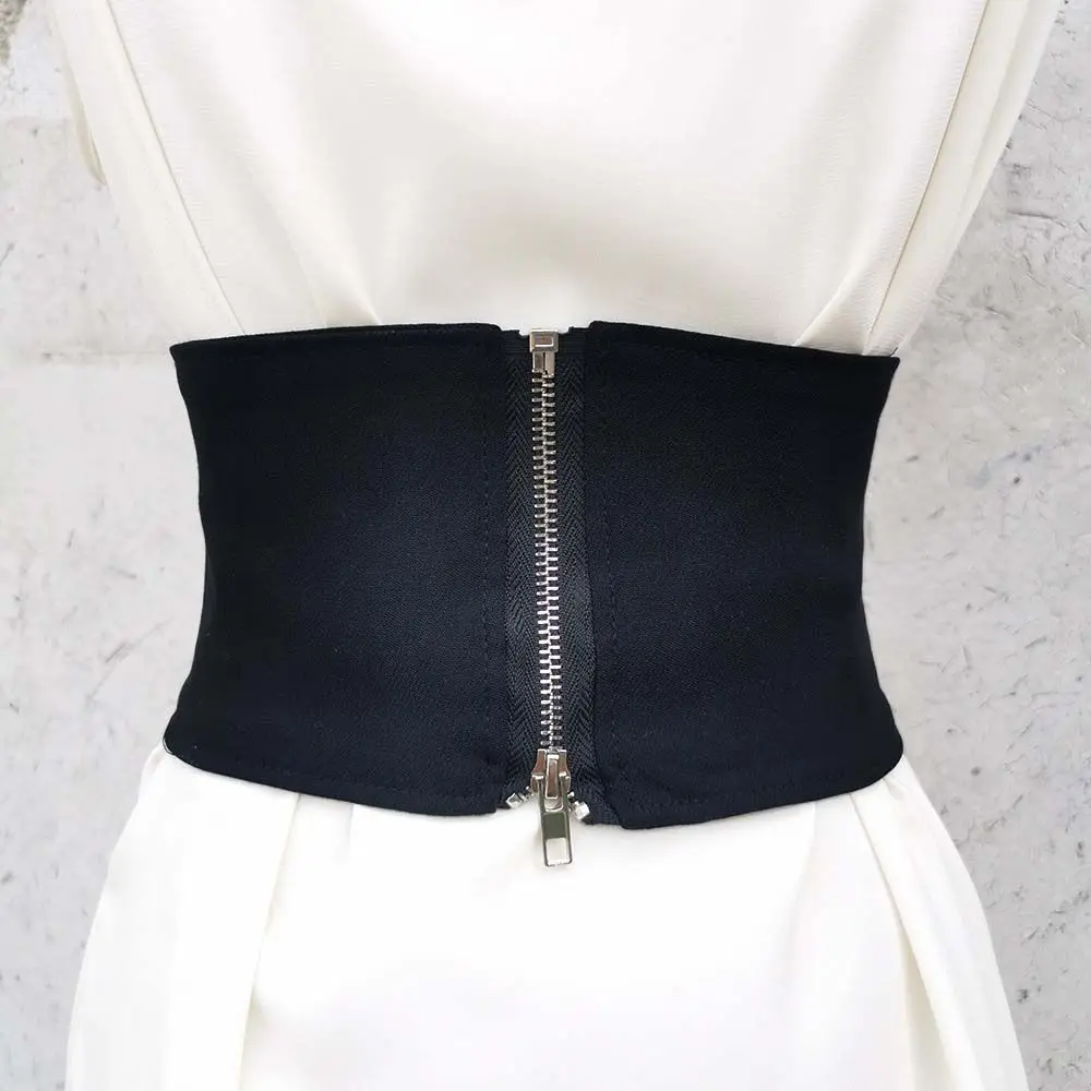 White Korean Style Skirt Decorations High Waist Dress Slimming Body Female Waistbands Wide Waist Belt Cummerbunds Adjustable