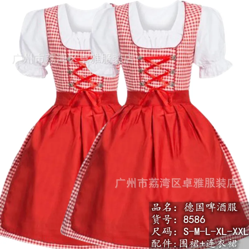 زي مهرجان البيرة للهالوين زي الخادمة البافارية زي أداء المسرح ملابس ذات استخدام خاص عبر الحدود #4