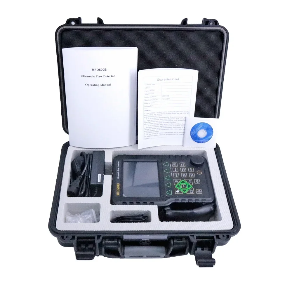 MFD500B Digital Ultrasonic Flaw Detector NDT Flaw Detector Range 0~ 9999mm Bandwidth 0.5 ~ 15MHz