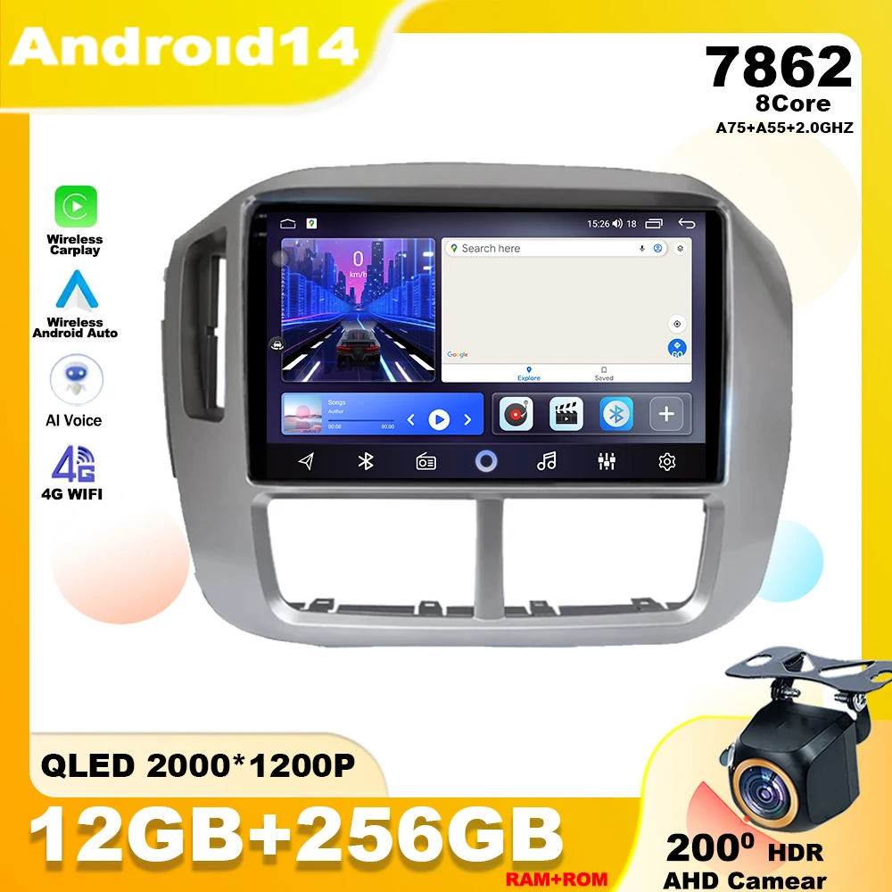 

Автомагнитола на Android 14 для Honda Pilot 2006 - 2008 Carplay, автомобильный плеер, мультимедийная навигация, GPS, wi-fi, встроенное стерео устройство 7862