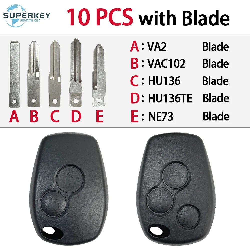 

10 шт. для Renault Vauxhall Trafic Twingo Clio Modus Kangoo Master Movano Vivaro Primastar Logan Sandero чехол с дистанционным управлением