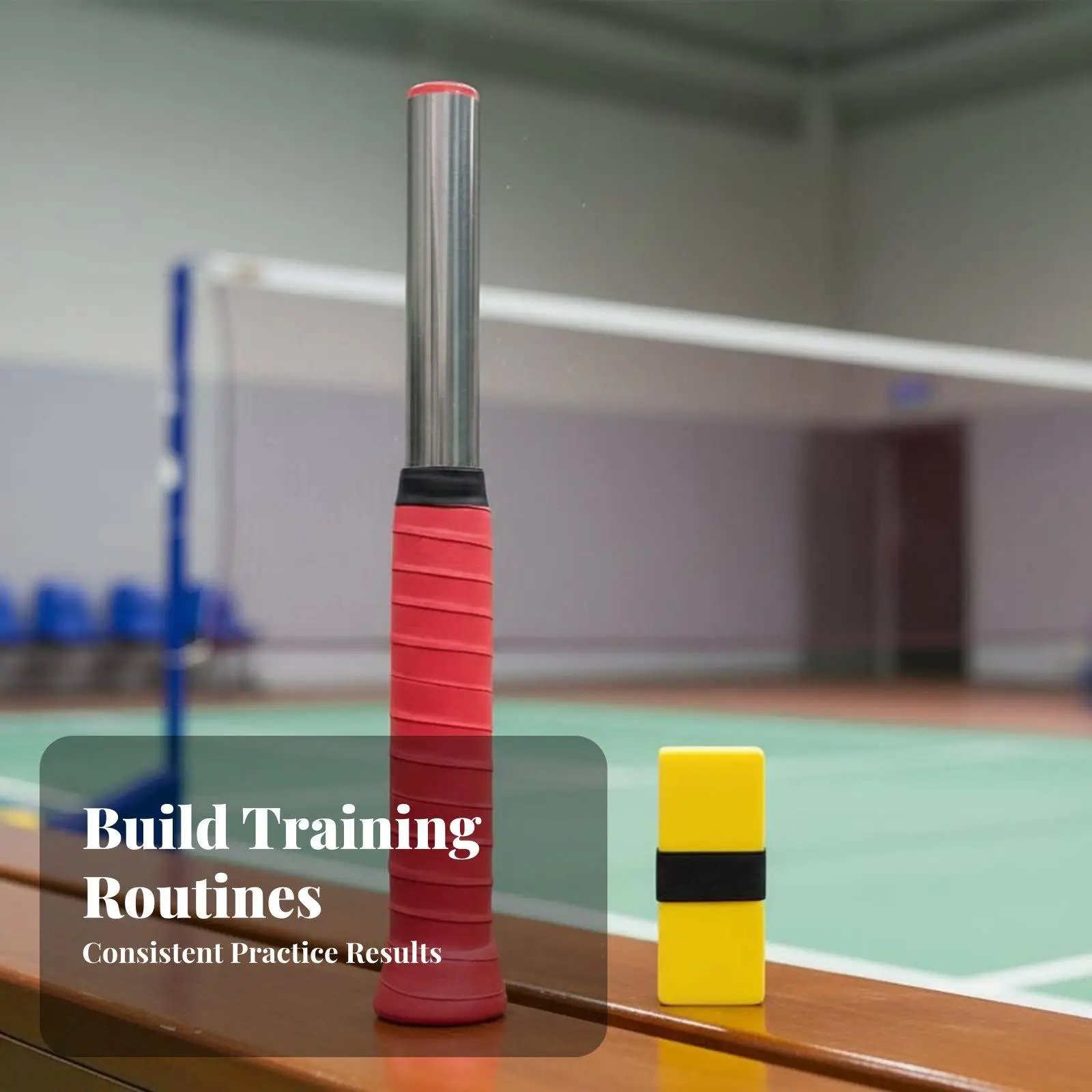 Versatile Badminton Swing Aid for Serve Smash Practice Beginner to Pro Level Rubber Grip