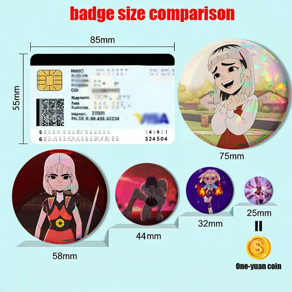 Chinese-American girl Jentry Chau Badge on Backpack Clothes decoration Tinplate Round Brooch Funny Custom Gifts for Friend