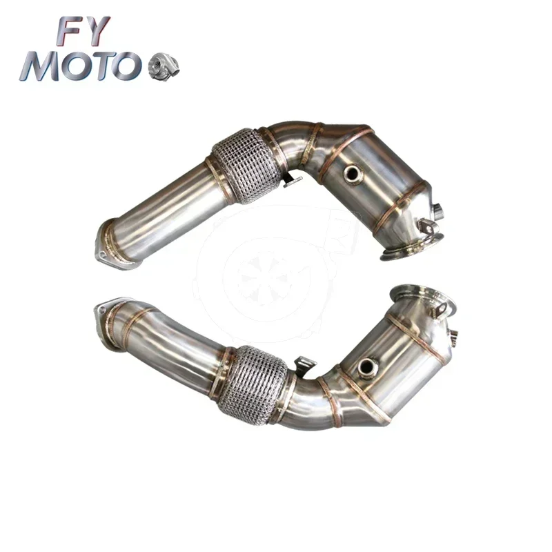 Exhaust Downpipe For 2011-2017 BMW N63 F07 F10 F11 F12 F13 F14 F01 F02 F03 X5(E70) X6 (E71)