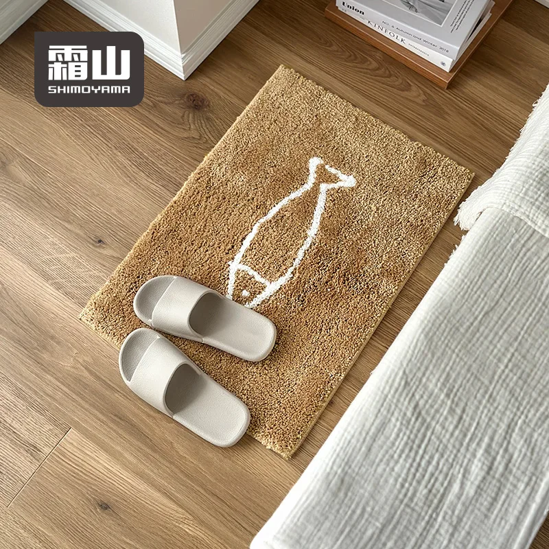 

SHIMOYAMA Durable Thick Water Absorbent Non-slip Chenille Woven Mat Quick Dry Machine Washable Floor Rug