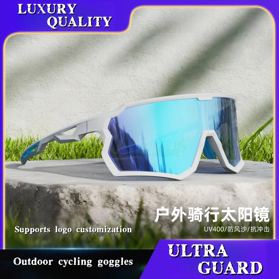 

Luxury Cycling Goggles TR90 Flexible Non slip Frame Ultra hard PC Lens Windproof Sand Flying Stones Hiking Fishing UV400 Eyewear