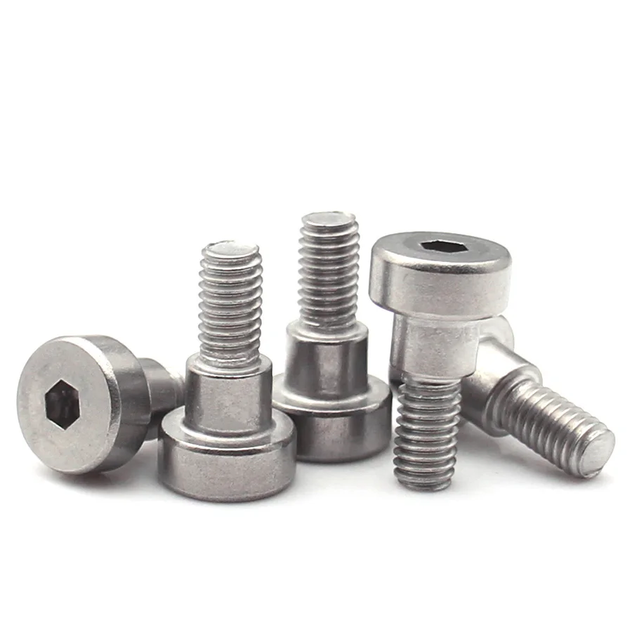 5pcs 304 Stainless Steel Hex Socket Shoulder Screws Shoulder Bolts Stripper Bolt M2 M2.5 M3 M4 M5 M6 M8 M10 d2.5-d12