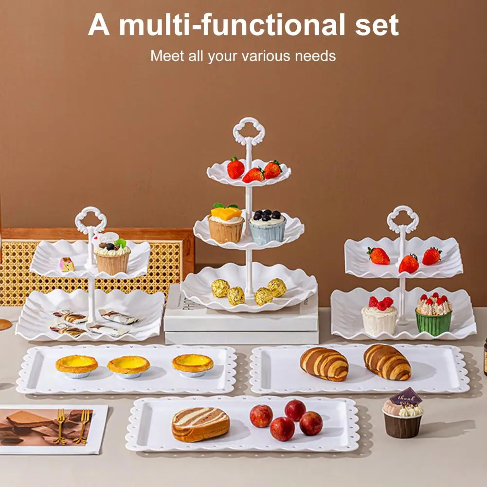 

3-tier Cupcake Display Elegant 3-tier Cupcake Stand Dessert Tray Set for Tea Party Wedding Baby Shower for Treats for Parties