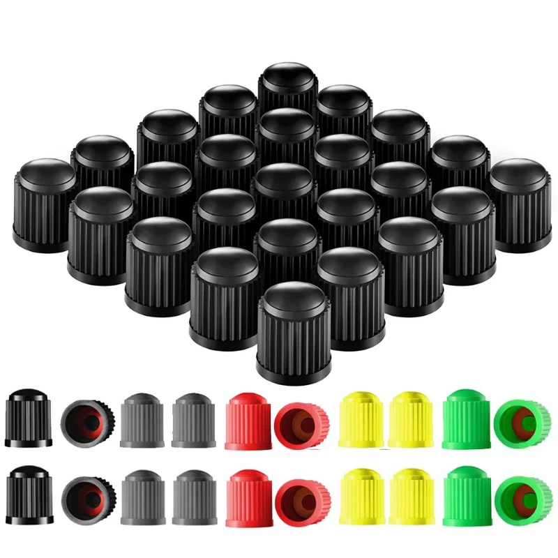 

10-100 шт. колпачков для вентилей шин, пластиковые пылезащитные колпачки для автомобильных шин, универсальные колпачки для вентилей для автомобилей, велосипедов, грузовиков, мотоциклов