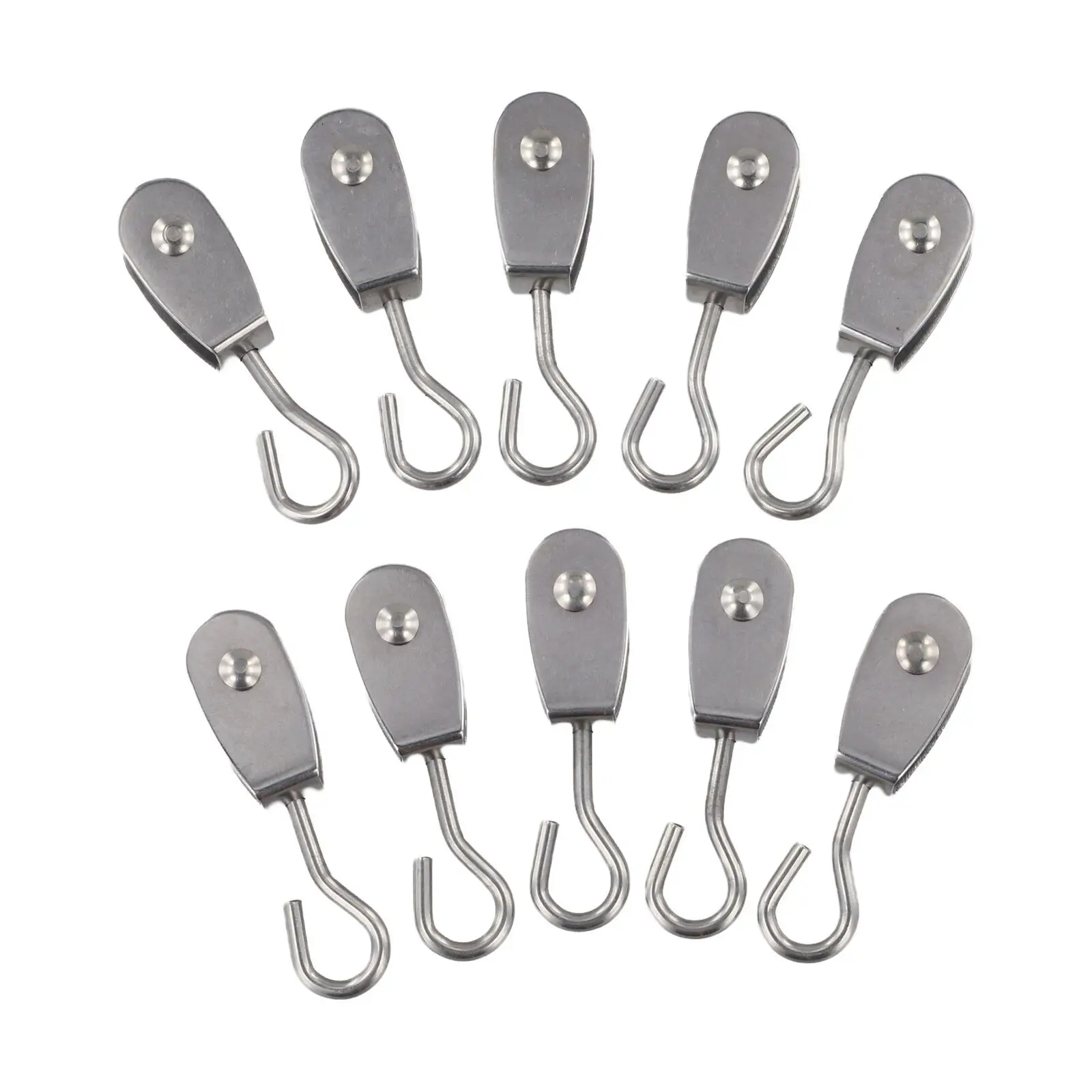 10 Packs Pulley 360 Swivel Pulley 360 Degree Swivel Stainless Steel Pulley Pulley 304 Stainless Steel Construction
