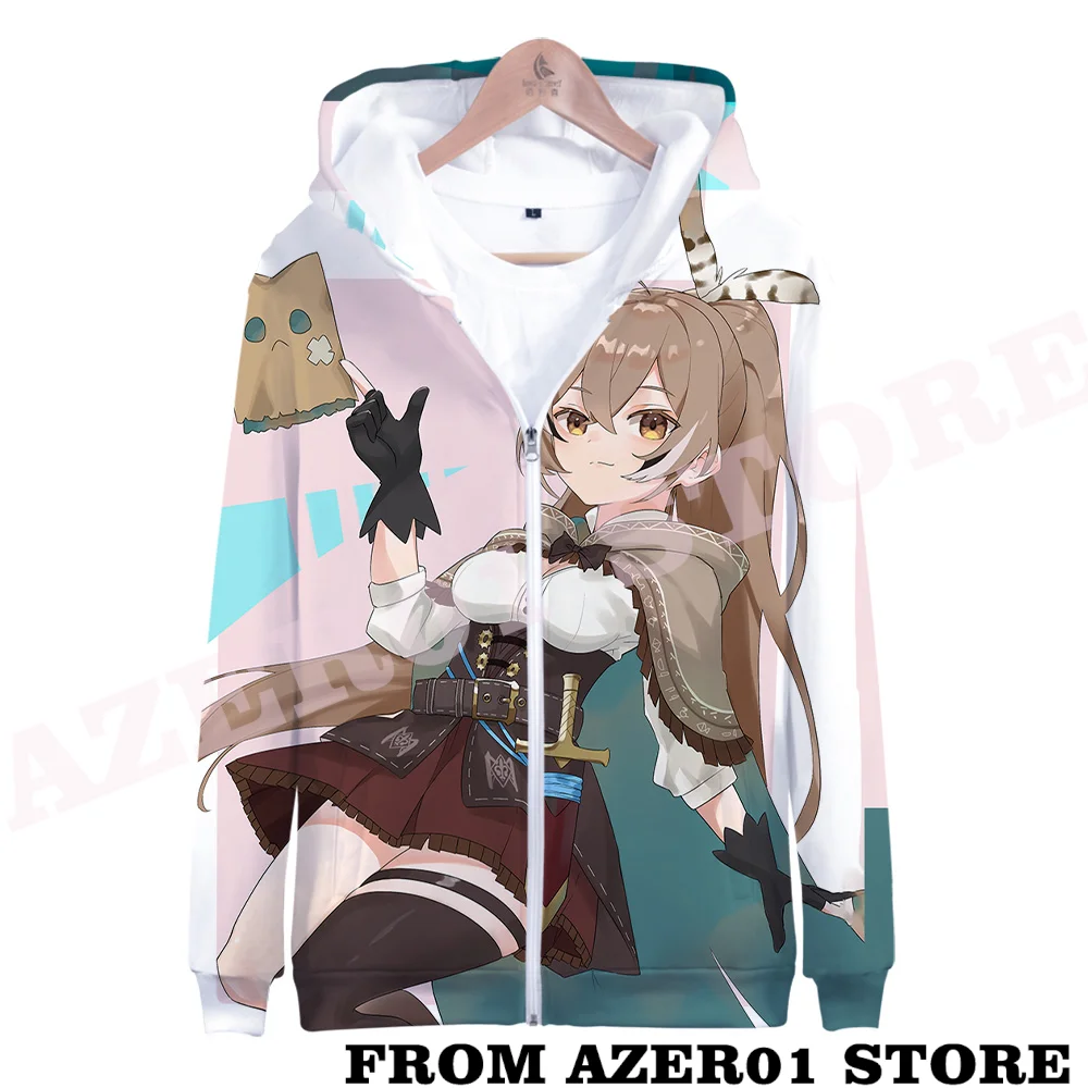 

HOLOLIVE VTuber Nanashi Mumei Merch Zipper Hoodies Autumn Winter Passionate Men/Women Streetwear Zip Kawaii Hooded Sweatshirt