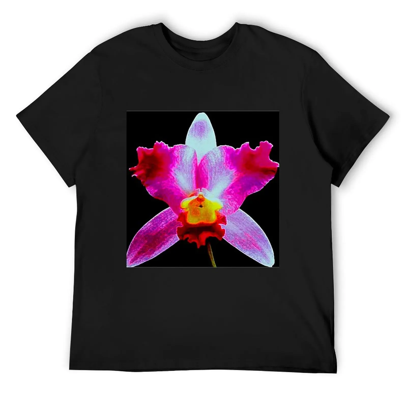 

Cattleya pink neon T-Shirt football t shirt anime clothes custom t shirt clothes for men