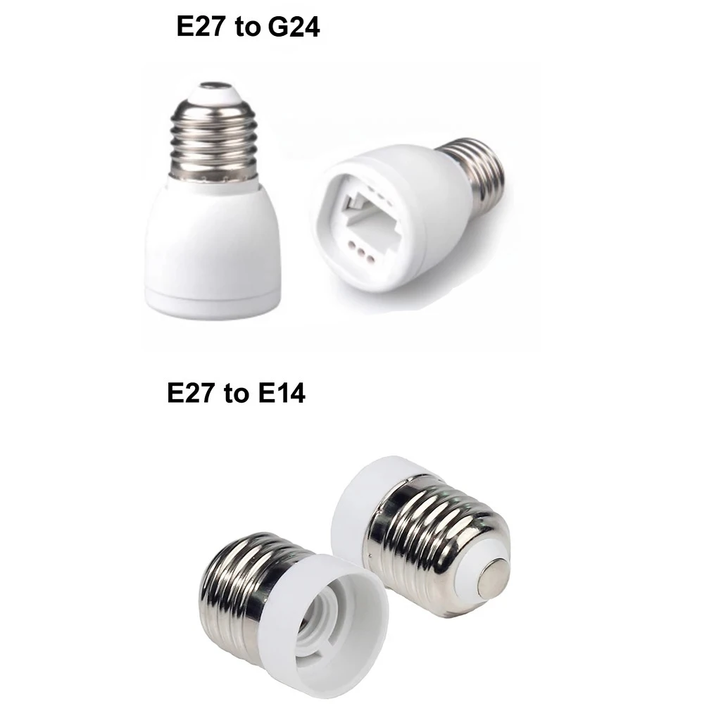 1PC Lamp Holder Converter E27 Male to E14 E40 B22 MR16 G9 G24 GU10 Female Light Bulb Socket Extend Adapter Converter Fittings