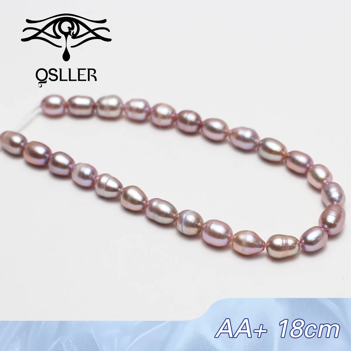 

QSLLER Pearl AA+ Natural Freshwater Pearl Purple Rice Beads Charms for DIY Women Men Necklace Bracelets Jewelry Making Supplies