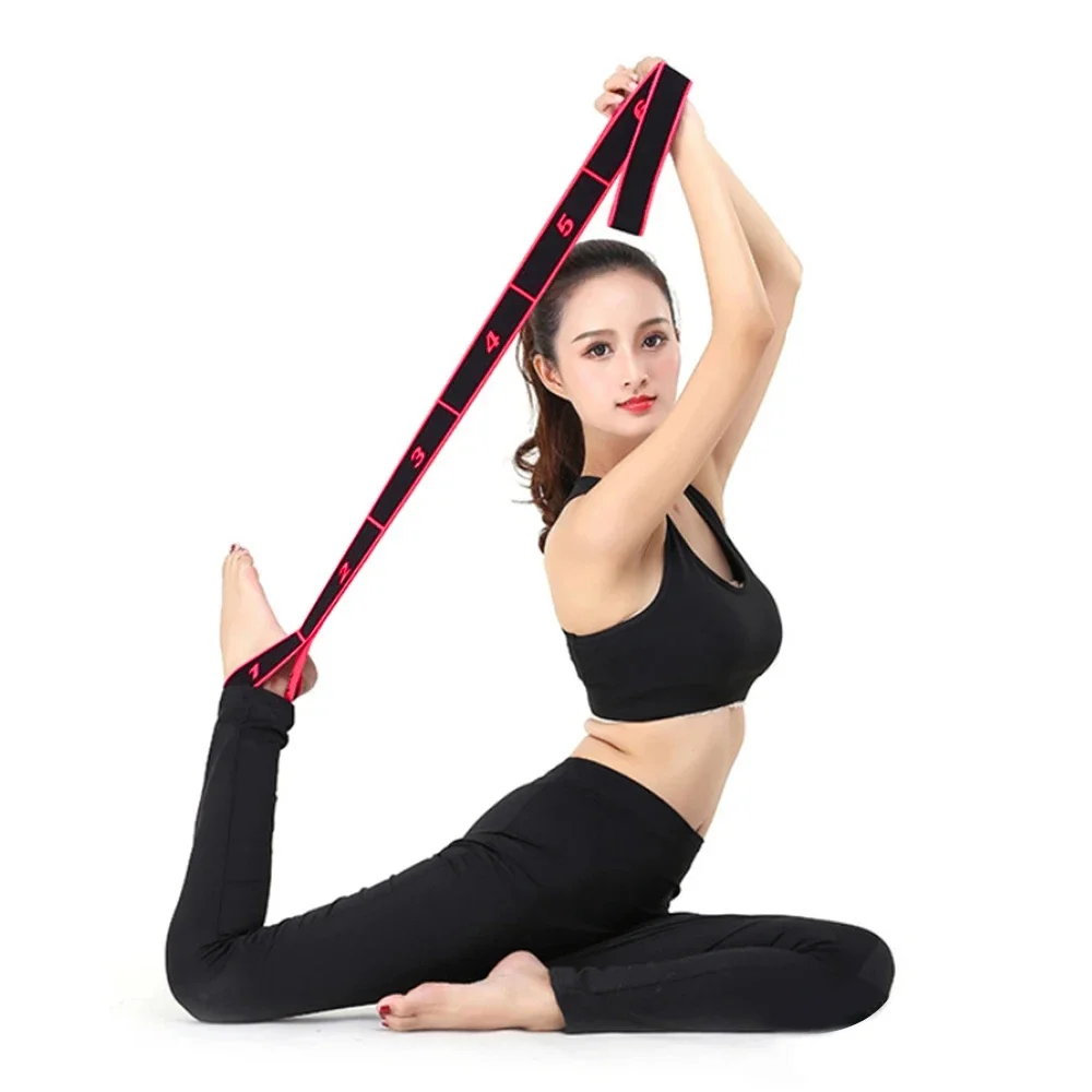 8-teiliger Stil für Tanz, Yoga, Dehnungsgürtel, Pilates, Fitness, Spannung, digitale Elastizität, lateinamerikanisches elastisches Stretch-Widerstandsband – Detail 10