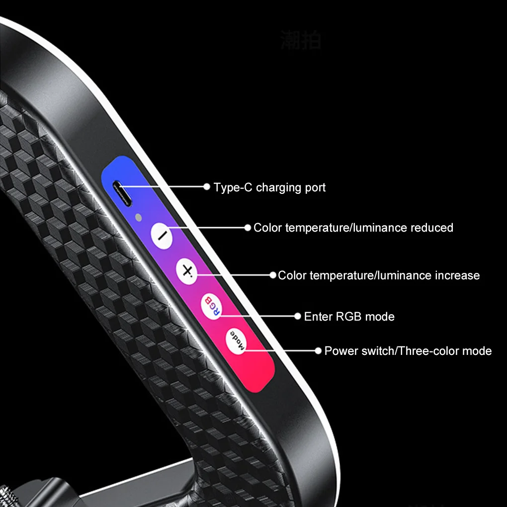 Live Fill Light Rechargeable 4000mAh Adjustable Brightness LED Lights Phone Camera Selifie Light Photo Graphy Portable LED Light