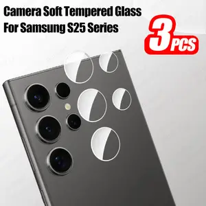Bilashmart 3Set Soft Glass Camera Protector Samsung Galaxy S25 Ultra S26 Plus S25Ultra S26Ultra S 25 FE Edge 5G HD Clear Back Lens Film