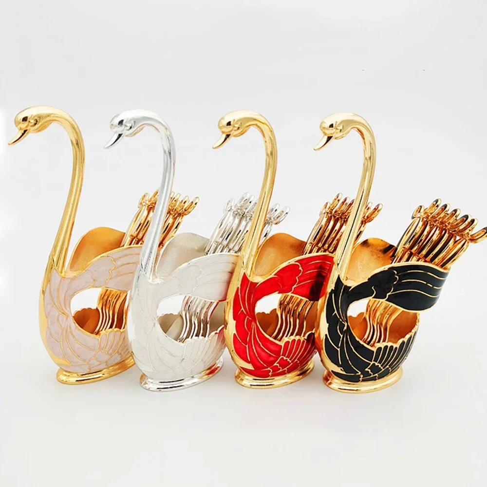 

Swan-Shaped Cutlery Holder, Elegant Spoon and Fork Base, Luxury Tableware Storage, Stylish Kitchen Decor and Organizer for Home