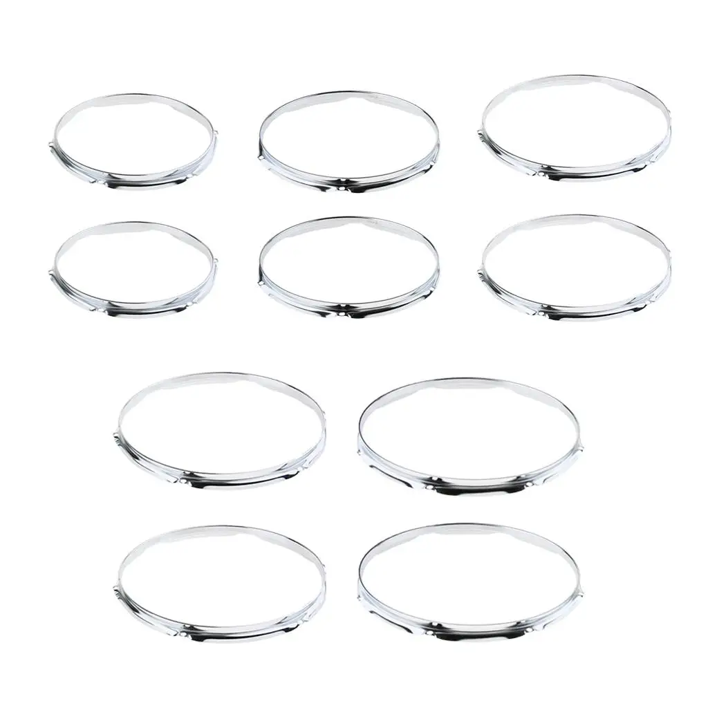 Practical 2 Pieces Iron 10 \'\' / 12 \'\' / 13 \'\' / 14 \'\' Drum Hoops Rings Rim DIY