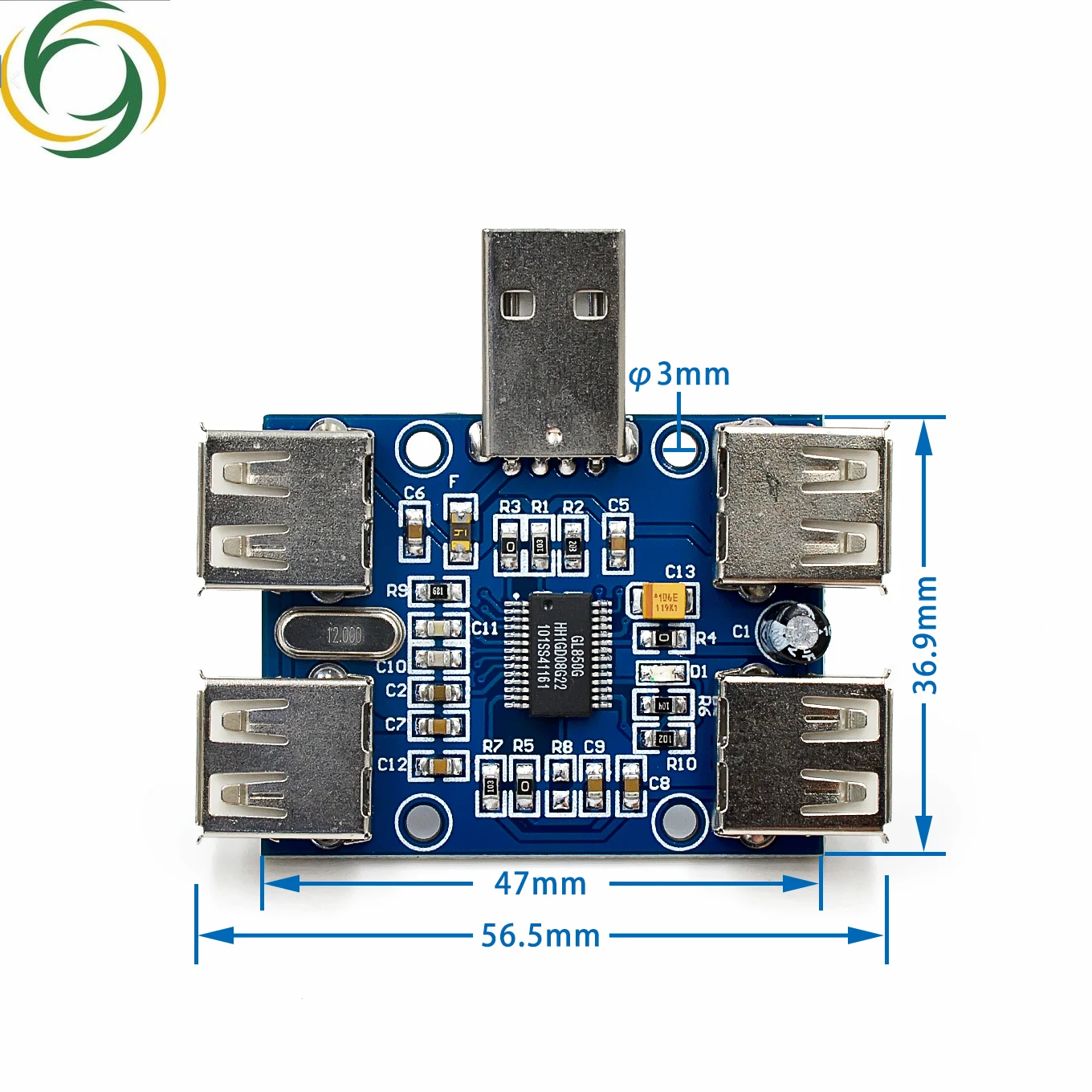 DC 5V USB HUB USB2.0 USBHUB Concentrator 4-Female USB Expansion Board Module Four USB Expansion Interface 4-port Controller