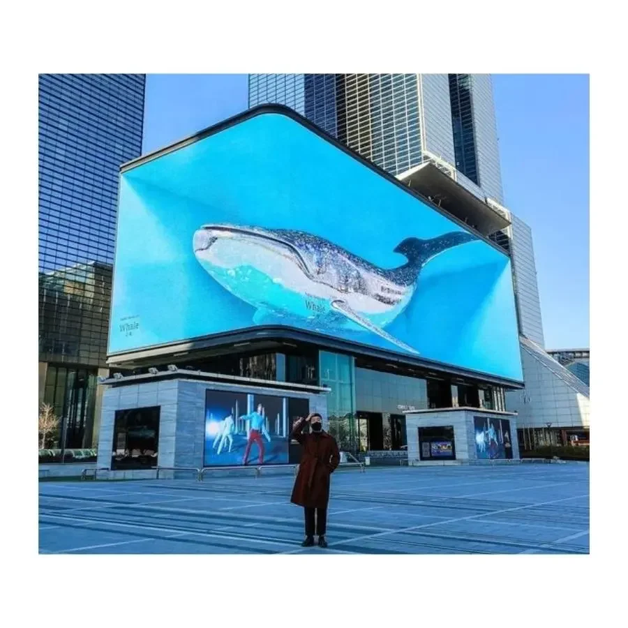 P10 Full Color Outdoor LED Video Wall Naked Eyes 3D Effect IP65/IP67 Waterproof High Brightness 5000cd For Advertising