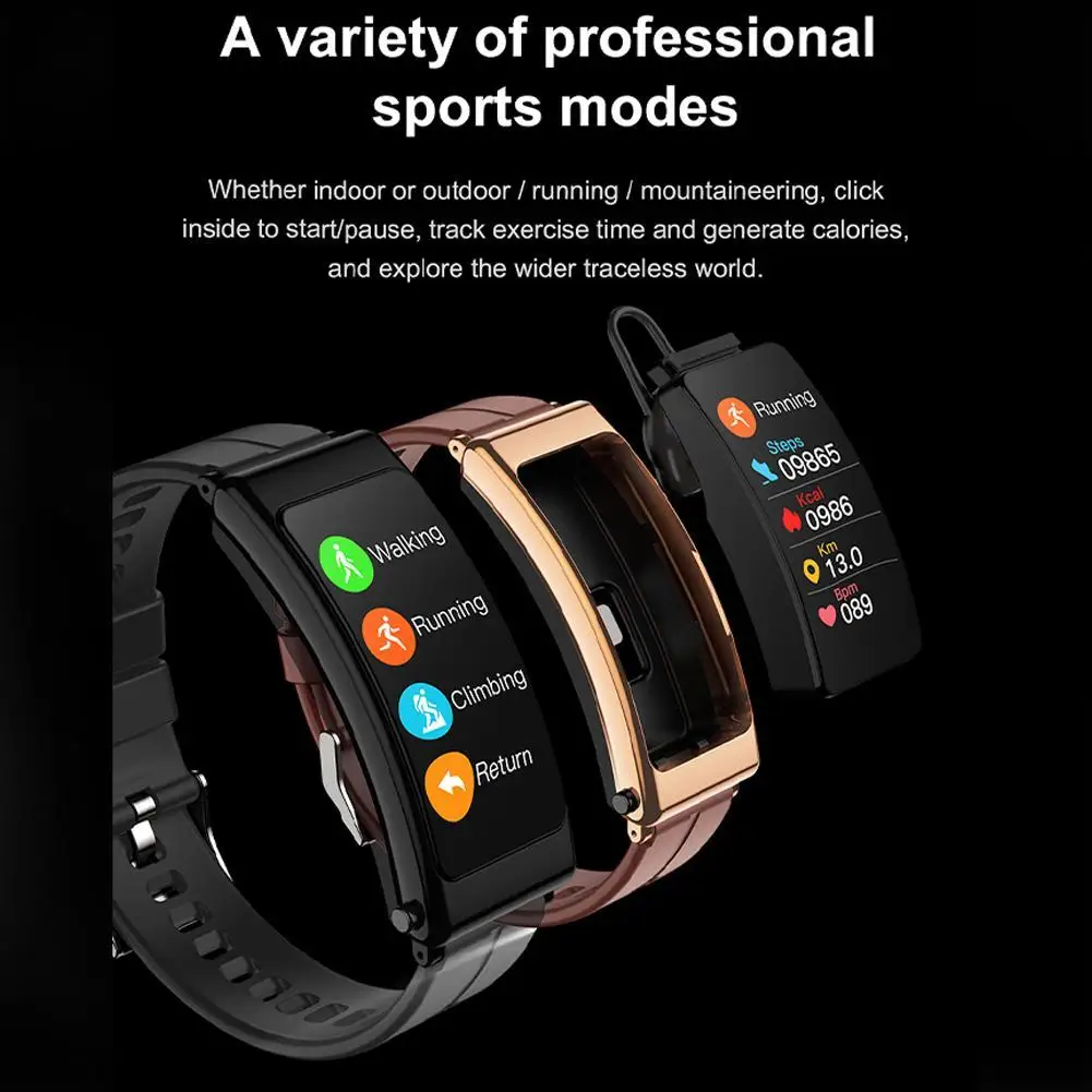 2024 New Smart Watch with Bluetooth-compatible Earphone 2-in-1 Smart Smartwatch Pedometer Sports Bracelet for Men Women