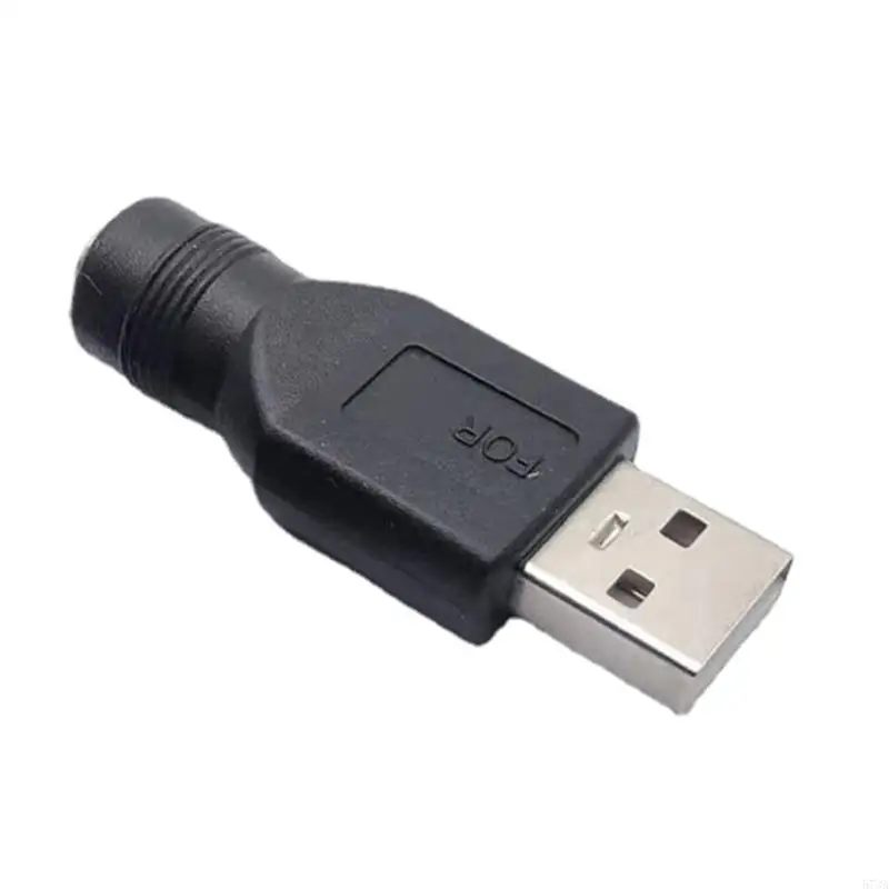 573A USB 남성/여성 원형 헤드 원형 구멍 DC5.5x2.1 암 소켓 커넥터 USB5V 충전 전력 변환기 어댑터