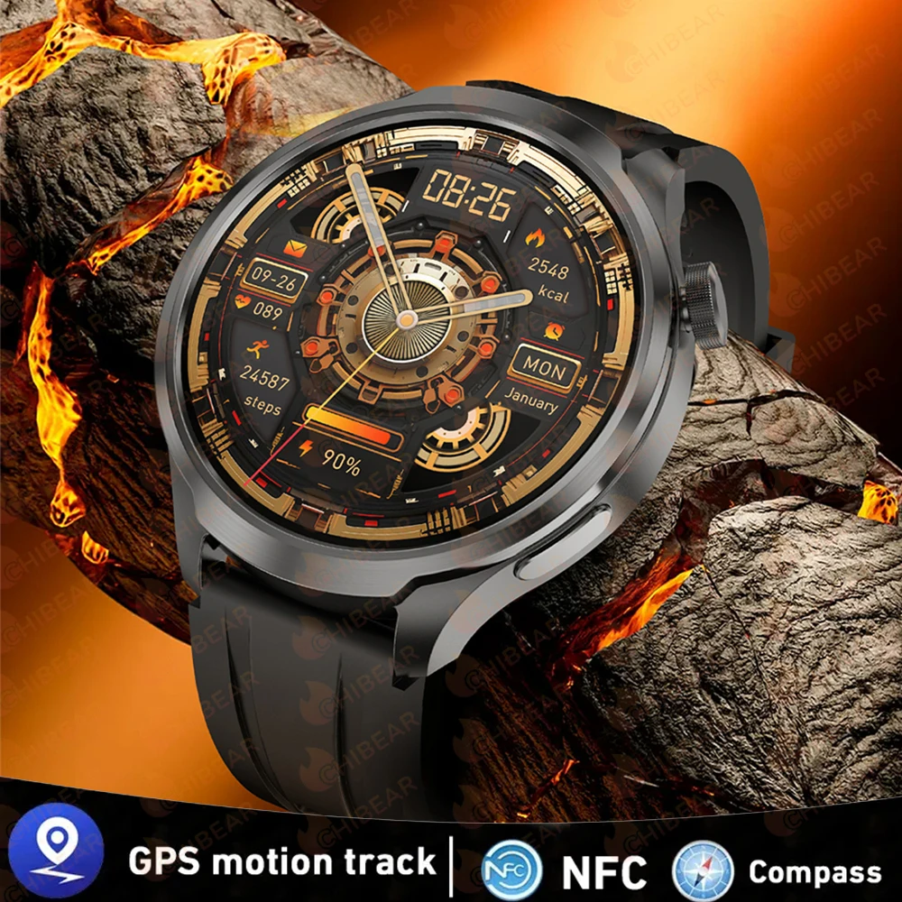 

Новый компас наружный Smartwatch мужчины 1,85 дюйма AMOLED HD мониторинг здоровья Watch NFC Sports Smart Watch для HUAWEI GT4 Pro Watch