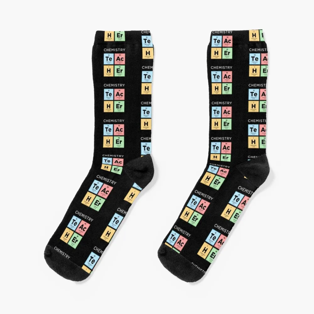 

Chemistry Teacher Periodic Table of Elements Science Clever Color Socks Women'S Warm Socks Fashion Socks