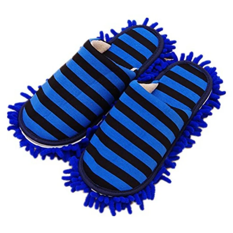 

Cleaning Slippers Microfiber Slipper Detachable Mopping Shoes House Floor Cleaning Mop Chenille Sole, One Size