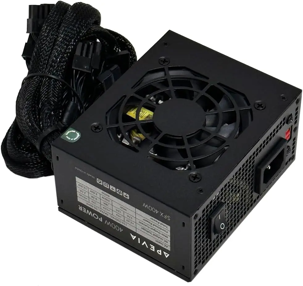 

Компактный блок питания SFX 400 Вт для ПК Mini ITX и Micro ATX с кабелями в оплетке