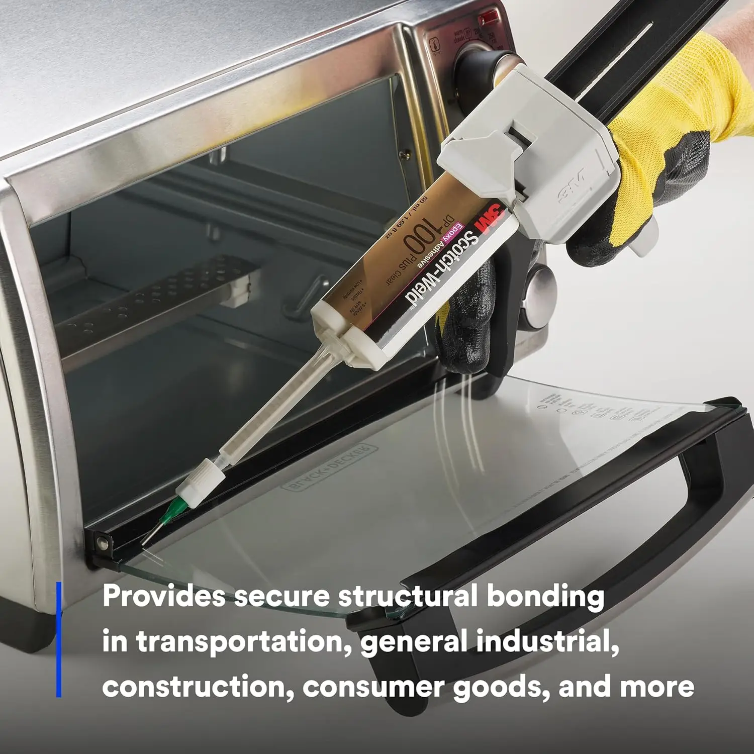 لاصق إيبوكسي سكوتش ويلد DP100 بلس، شفاف، درجة احترافية، التعامل السريع والعلاج، 48.5 مل (1.64 أونصة سائلة) Duo-Pak