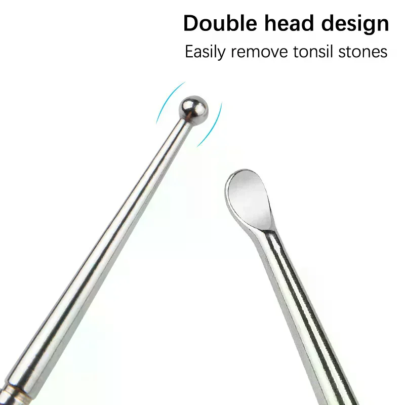 1pc Remover Tool Stainless Tonsil Stone Removal Ear Wax Steel Remover Mouth Cleaning Care Tools Tonsil Stone Remover Health