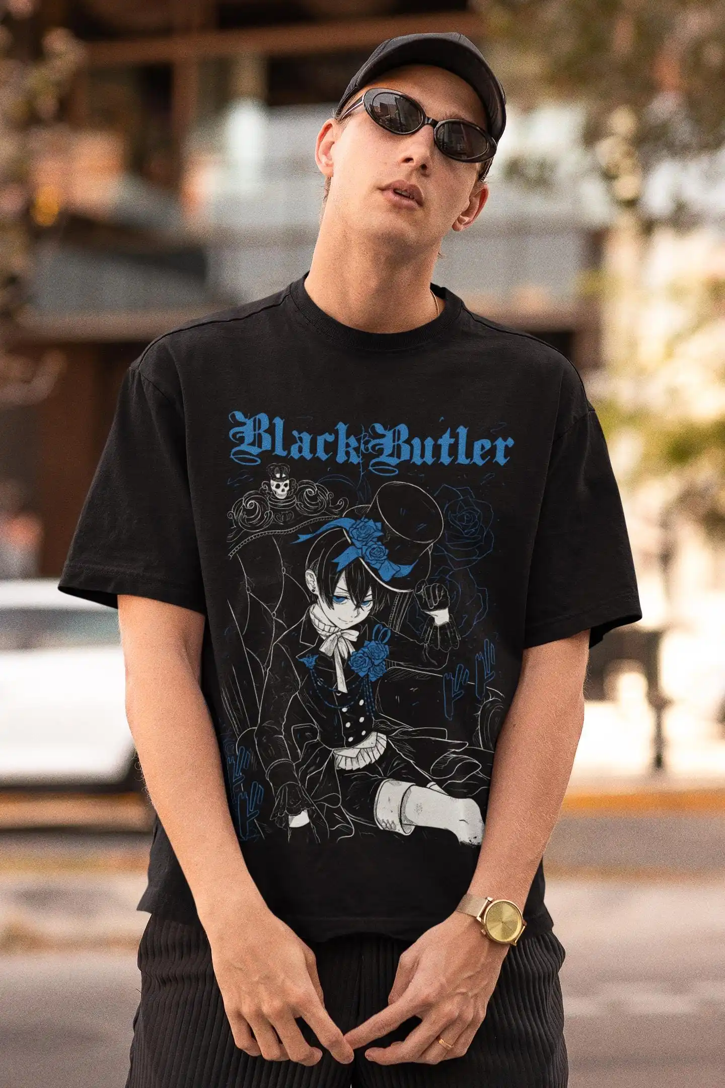 Black Butler Shirt, Sebastian T-Shirt, Kuroshitsuji, Toboso Yana Unisex T-Shirt - view 3