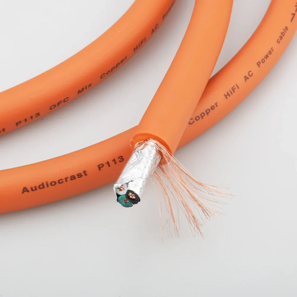 p113 HI-конец Чистая красная медь Высококачественный силовой кабель Массовые кабели Hi-Fi кабель
