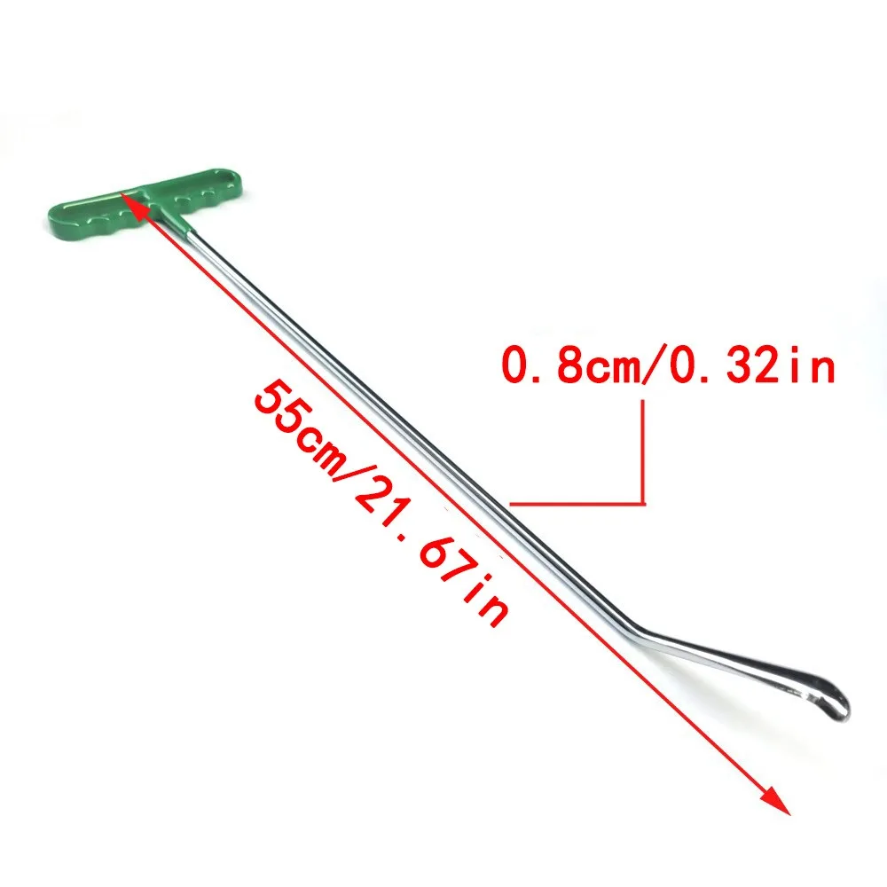 55cm Snake Shape Hook Dent Pry Bar Lever Rod, Paintless Dent Leveling Repair Tool